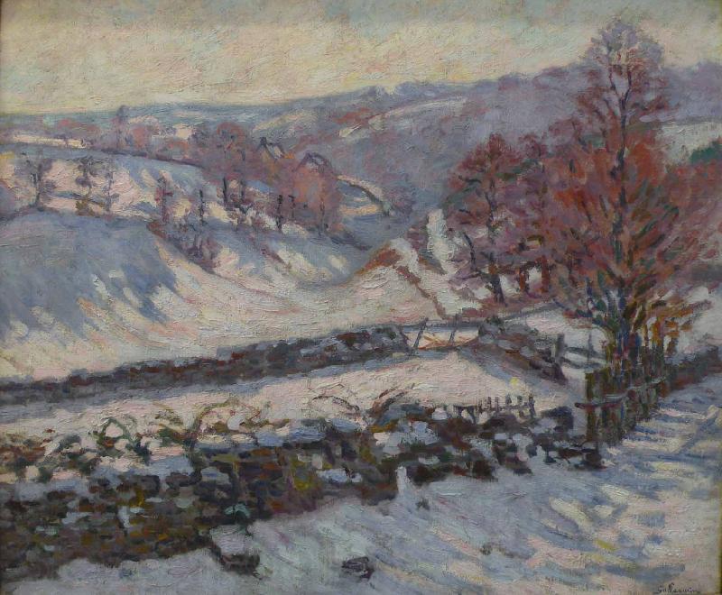 Armand guillaumin Paysage de neige a Crozant France oil painting art